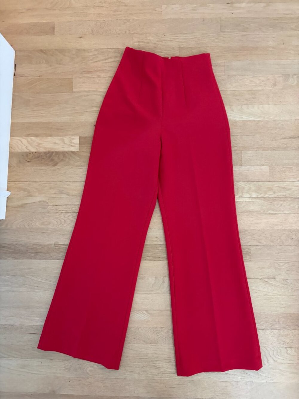 Zara Red Ultra High-waisted Wide-leg trouser Size Medium - Picture 7 of 7